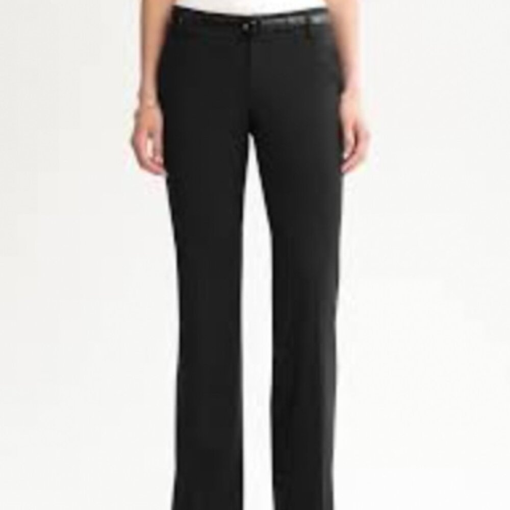 Banana Republic Women's Jackson-Fit Black Lightweight Trouser 8 Long